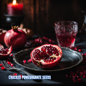 Halloween Dinner Ideas - Cracked Pomegranate Seeds